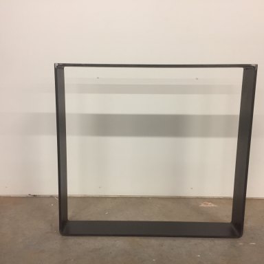 industriele strip-stalen tafelpoot 100x10 - houtenstaal