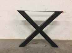 Industriele X-Stalen tafelpoot 80x80